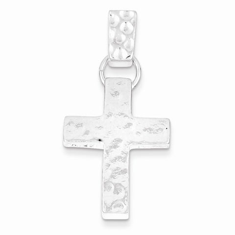 Sterling Silver Hammered Latin Cross pendant, Fine Pendants for Necklace