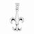 Sterling Silver Fleur De Lis pendant, Gorgeous Pendants for Necklace