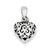 Sterling Silver Antique Puff Heart Pendant, Pendants for Necklace