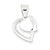 Sterling Silver Double Heart pendant, Pretty Pendants for Necklace