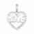 Sterling Silver Diamond Cut Love Heart Pendant, Pendants for Necklace