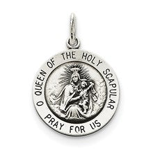 Sterling Silver Queen of the Holy Scapular Medal; Charm hide-image