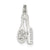 Comb & Brush Charm in Sterling Silver