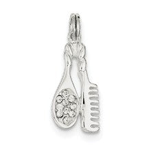 Sterling Silver Comb & Brush Charm hide-image