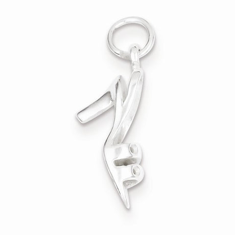 Sterling Silver High Heel Pendant, Pendants for Necklace