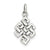 Sterling Silver Antiqued Square Celtic Knot Charm hide-image