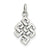 Antiqued Square Celtic Knot Charm in Sterling Silver