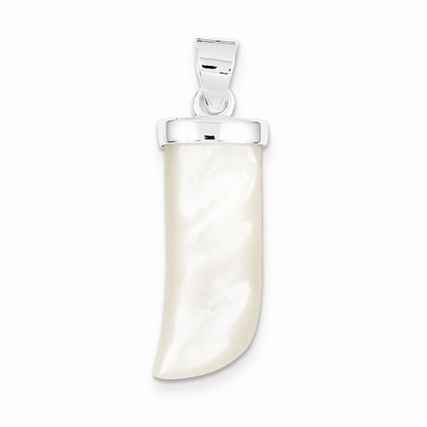 Sterling Silver Mother of Pearl Tiger Claw Pendant, Pendants for Necklace