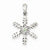 Sterling Silver Antique Snowflake with Light Green Stone Pendant, Pendants for Necklace