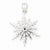 Sterling Silver Snowflake with Stellux Crystal Pendant, Pendants for Necklace
