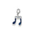 Preciosa Crystal & Blue Enamel Music Note Charm in Sterling Silver