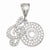 Sterling Silver CZ Musical Note and CD Pendant, Pendants for Necklace