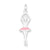 Sterling Silver Enamel Ballerina Charm hide-image
