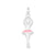 Enamel Ballerina Charm in Sterling Silver