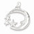 Sterling Silver Moon and Stars with CZ Pendant, Pendants for Necklace