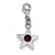 January CZ Birthstone Star Charm in Sterling Silver