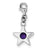 Sterling Silver February CZ Birthstone Star Charm hide-image