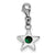 May CZ Birthstone Star Charm in Sterling Silver