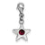 Sterling Silver July CZ Birthstone Star Charm hide-image