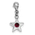July CZ Birthstone Star Charm in Sterling Silver