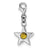 Sterling Silver November CZ Birthstone Star Charm hide-image
