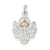 Sterling Silver Orange CZ Angel Charm hide-image