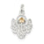 Orange CZ Angel Charm in Sterling Silver