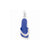 Blue Enameled Flip-Flop Charm in Sterling Silver