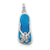 Enameled and CZ Flip Flop Charm in Sterling Silver