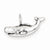 Sterling Silver Antiqued Blue Whale Pendant, Pendants for Necklace