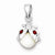 Sterling Silver Cat's Eye & Preciosa Crystal Lady Bug Pendant, Pendants for Necklace