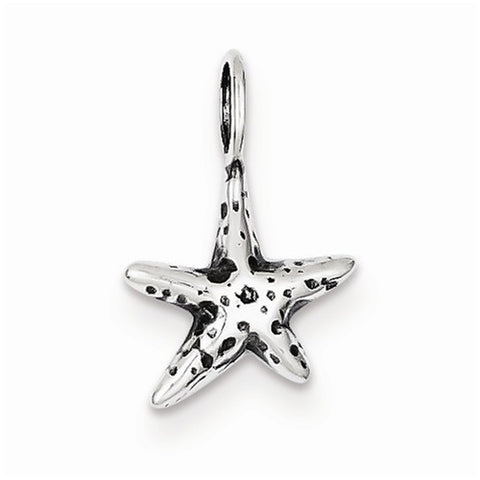 Sterling Silver Antiqued Starfish pendant, Appealing Pendants for Necklace
