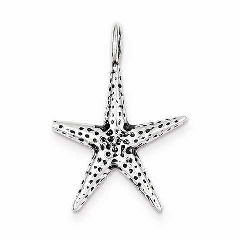 Sterling Silver Antiqued Starfish pendant, Dazzling Pendants for Necklace