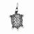Sterling Silver Antiqued Turtle Pendant, Pendants for Necklace