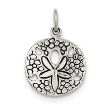Sterling Silver Antiqued Sand Dollar Charm hide-image