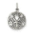 Sterling Silver Antiqued Sand Dollar Charm hide-image