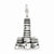 Sterling Silver Antiqued Lighthouse Pendant, Pendants for Necklace