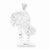 Sterling Silver Diamond Cut Palm Trees Pendant, Pendants for Necklace