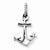 Sterling Silver Antiqued Anchor Pendant, Pendants for Necklace