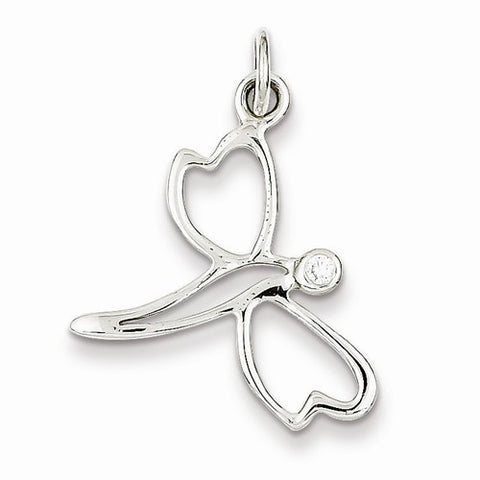 Sterling Silver CZ Dragonfly pendant, Gorgeous Pendants for Necklace