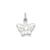 Diamond Cut Butterfly Charm in Sterling Silver