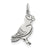 Antiqued Parrot Charm in Sterling Silver