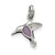 Sterling Silver Pink Cat's Eye Bird Charm hide-image