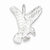 Sterling Silver Diamond Cut Eagle Pendant, Pendants for Necklace