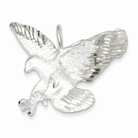Sterling Silver Preying Eagle Pendant, Pendants for Necklace