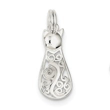 Sterling Silver Fancy Cat Charm hide-image