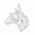 Sterling Silver Diamond Cut Horse Head Pendant, Pendants for Necklace