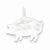 Sterling Silver Diamond Cut Pig Pendant, Pendants for Necklace