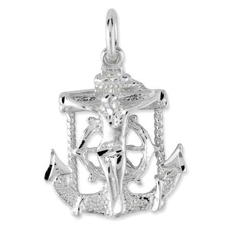 Sterling Silver Mariner Cross Pendant, Classy Pendants for Necklace