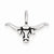 Sterling Silver Bull w/Horns Pendant, Pendants for Necklace